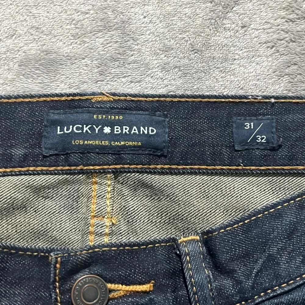 Lucky Brand Jeans Men 31/32 Dark Wash 410 Athletic Slim Candiani Denim 7M12166